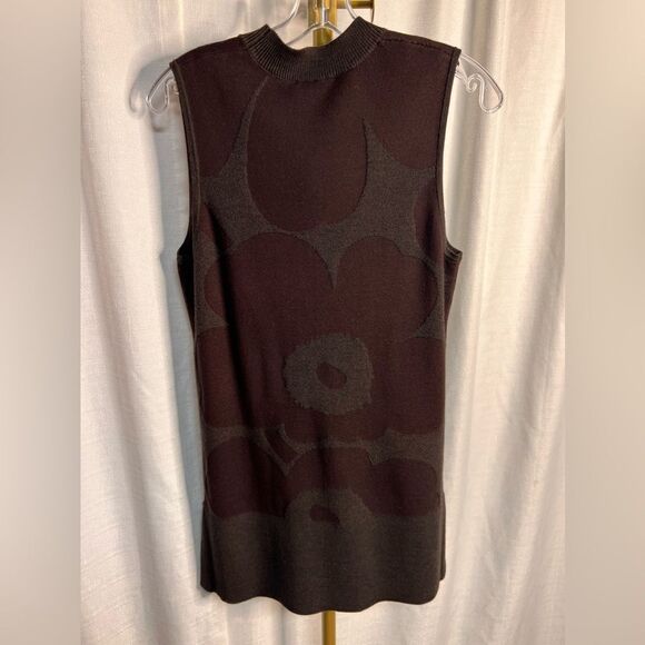 Marimekko Kartussi x Anthropologie Unikko Knit Tunic in Brown - Picture 7 of 10